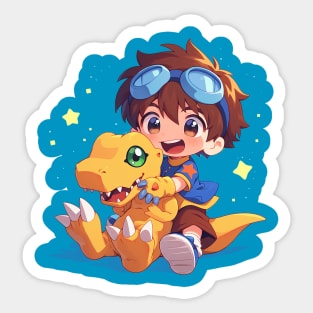 agumon and tai Sticker